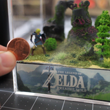 Legend Of Zelda Link vs Decayed Guardian Light Up Diorama Cube