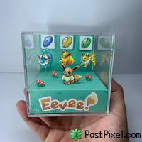 Pokemon Art Eevee Evolution Cube pastpixel 