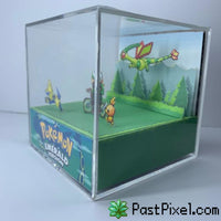 Pokemon Art Emerald Opening Scene Cube pastpixel Diorama Cube