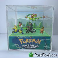 Pokemon Art Emerald Opening Scene Cube pastpixel Diorama Cube