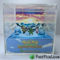 Pokemon Art Mystery Dungeon - Explorers of Sky Ending Cube pastpixel Diorama Cube