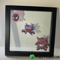 Pokemon Art Original Ghost Pokemon Frame pastpixel Picture Frame